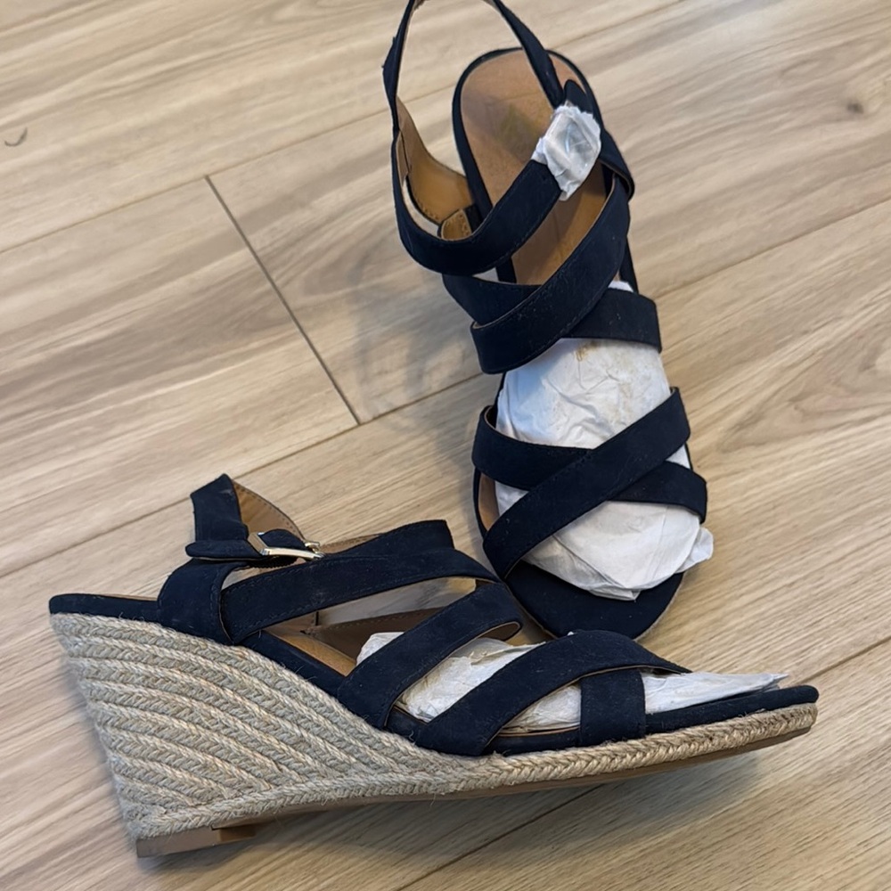 DV by Dolce Vita Blue Espadrille Strappy Sandals - Never Worn